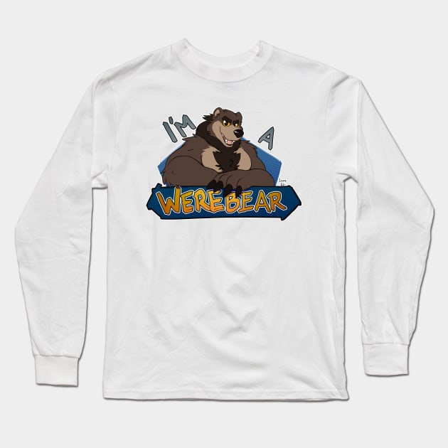 I'm a werebear, brown Long Sleeve T-Shirt by licographics
